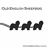 Old English Sheepdog Santa Sleigh